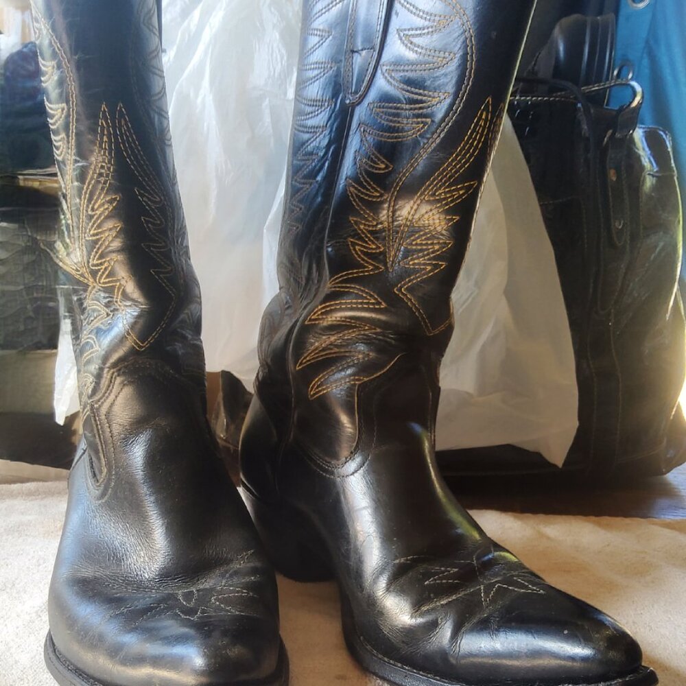 Men's Cowboy boots black by  BILTRITE